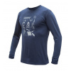 Pánské termotriko – dlouhý rukáv Sensor Merino Active Outside – potisk barva deep blue velikost XXL