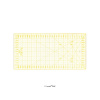 Rastrové pravítko na patchwork 16x32 cm, žlté TEXI 4067