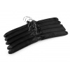 Ramienko saténové polstrované čierna 5ks
