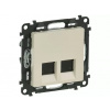 VALENA LIFE zásuvka 2xRJ45 Cat.5e FTP béžová 753254