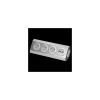 Povrchová rohová zásuvka ORNO VIRONE FS-3, 3x 230V, 2xUSB, nerez