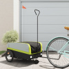 vidaXL Vozík za bicykel, čierno zelený 45 kg, železo 94074