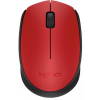 LOGITECH M171 Wireless Mouse (910-004641) WiFi (USB prijímač) / Optická (1000 dpi) / Skrolovacie koliesko / Čierna / Červená / / 1x AA