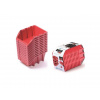 Prosperplast Set úložných boxů 12ks BINEER LONG SET 120x77x60mm červený