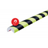 Ochrana rohov Knuffi®, typ A, magnetická, dĺžka 1 m, fluorescenčná, Ø 40 mm