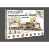 Wooden City 3D puzzle Drevený Express s tendrem a koľajami 580 ks