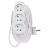 EMOS P0313R Predlžovací kábel 3 m / 3 zásuvky / biely / PVC / 1,5 mm2