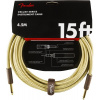Fender Deluxe Series 15' Instrument Cable Tweed