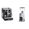 La Pavoni Cellini Classic, black + Eureka Atom Specialty 65, chrome