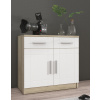 Stolarz Lempert Komoda Paris biela / Dub Sonoma 2F2S
