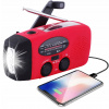 Tranzistorové solárne rádio Núdzová kľuka Powerbank Baterka Preppers 3v1