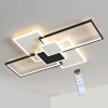 LED STROPNÉ SVIETIDLO BIELY LUSTER ČIERNY S DIAĽKOVÝM OVLÁDANÍM MODERNÝ DO OBÝVAČKY 120W