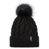 Gelert Twist Knitt Pom Beanie Womens Black Ladies