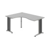 OFFICE PRO s.r.o. HOBIS kancelársky stôl pracovný tvarový, ergo pravý - FE 2005 P, šedá