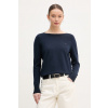 Tommy Hilfiger sveter dámsky s bavlnou WW0WW40099. tmavomodrá XL