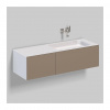 Alape Folio 10 - Umývadlo so skrinkou 1254x451 mm, pravé, tmavá hnedá 5159513000