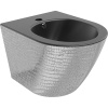 Mexen Lena, závesný bidet 480x370x325 mm, čierna matná - strieborná, 35224872