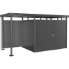 Zadná stena k prístrešku pre záhradné domčeky Biohort HighLine vel. S 2-5 134 x 181 cm tmavo sivá metalická