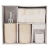 HOMESTYLING Kúpeľňové doplnky sada 3 ks béžová (KO-CY2210590bezo)