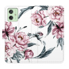 Flip pouzdro iSaprio na mobil Motorola Moto G54 5G - Pink Flowers s kapsičkami na karty (Knížkové flipové pouzdro iSaprio pro mobil Motorola Moto G54 5G - Pink Flowers - elegantní obal s kapsami, stoj