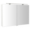 Sapho RIWA GALERKY RIWA galérka s LED osvetlením, 101x70x17cm, biela lesk RIW100-0030