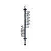 Vonkajší teplomer TFA 12.6008 plastový 106x495 mm čierny