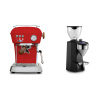 Ascaso Dream PID, Love Red + Rocket Espresso SUPER FAUSTO, black