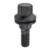 Skrutka M12x1.25 / plochá podložka / Čierna / K17 / Carbonado