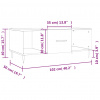 vidaXL Konferenčný stolík lesklý biely 102x50x40 cm spracované drevo - Biela - 21286-162821