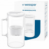 Sklenená filtračná kanvica Wessper D2 BOROSILICATE 3l biela + filter