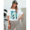 Dámske tričko s potlačou MUYUMBA biele (ry2620) Green Camo M/L