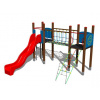 Playground System DETSKÉ IHRISKÁ - zostava so šmýkačkou a lan. mostom 4U205K-15 celokovová