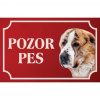 Stredoázijský ovčiak - Kovová tabuľka POZOR PES