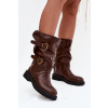 Dámské kozačky CLS-555 Tmavě hnědá - Joalice Paris tmavě hnědá 37