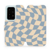 Flipové pouzdro Mobiwear - Honor 200 Lite - VA59S Modrá a béžová šachovnice (Knížkové flip pouzdro, obal, kryt na mobil Honor 200 Lite - VA59S Modrá a béžová šachovnice, materiál Umělá kůže + TPU - oc