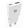 NEDIS NEDIS síťová nabíječka/ 20 W/ PD 3.0/ rychlé nabíjení/ 1.5 / 2.0 / 2.22 / 3.0 A/ USB-A/ USB-C/ bílá