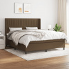 vidaXL Boxspring posteľ s matracom tmavohnedá 160x200 cm látka - Hnedá - 67397-22190