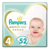Pampers Premium Care S4, 9-14 kg 52 ks, č. 4, + prebal. podložka