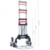 vidaXL Skladací schodiskový vozík strieborný hliníkový 70 kg - 201402-135107