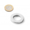 SOLLAU Neodymový magnet medzikružie D 32/18 mm, H 4 mm, N42, ponikelovaný