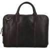 Pánska kožená business taška tmavo hnedá - Greenwood Vardan hnedá