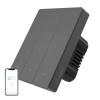 Chytrý WiFi nástěnný spínač SONOFF M5-3C-80 (3kanálový, pro rám, grafitový)