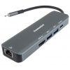 PremiumCord USB-C na HDMI, 2x USB3.2, PD 100W, RJ45 KU31DOCK19