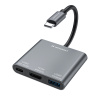 AppleMix USB rozbočovač WOZINSKY WHCH-01 pre Apple MacBook / iPhone - USB-C - 100W PD / HDMI 4K / USB-A - sivý