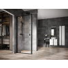 Ravak NEXTY NPSS-100 Pevná stena 100x195, Black, Transparent 90OA0300Z1