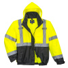PORTWEST HI-VIS BOMBER PREMIUM 3V1 S365 / Reflexný bomber 3v1 - HV žltá/čierna S