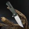 Vega CJRB J1927-MGN Chord Micarta vreckový nôž 8,8 cm, Stonewash, zelená, Micarta