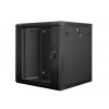 Nástěnný rack 19' 12U 600X600mm černý flat pack