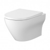 Cersanit - SET C201 závesna WC mísa LARGA PRO OVÁL vortex + sedátko WRAP SLIM (S701-885)