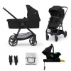 KINDERKRAFT Kočík kombinovaný 4v1 Newly Classic Black + Mink PRO KSNEWL00BLK400I